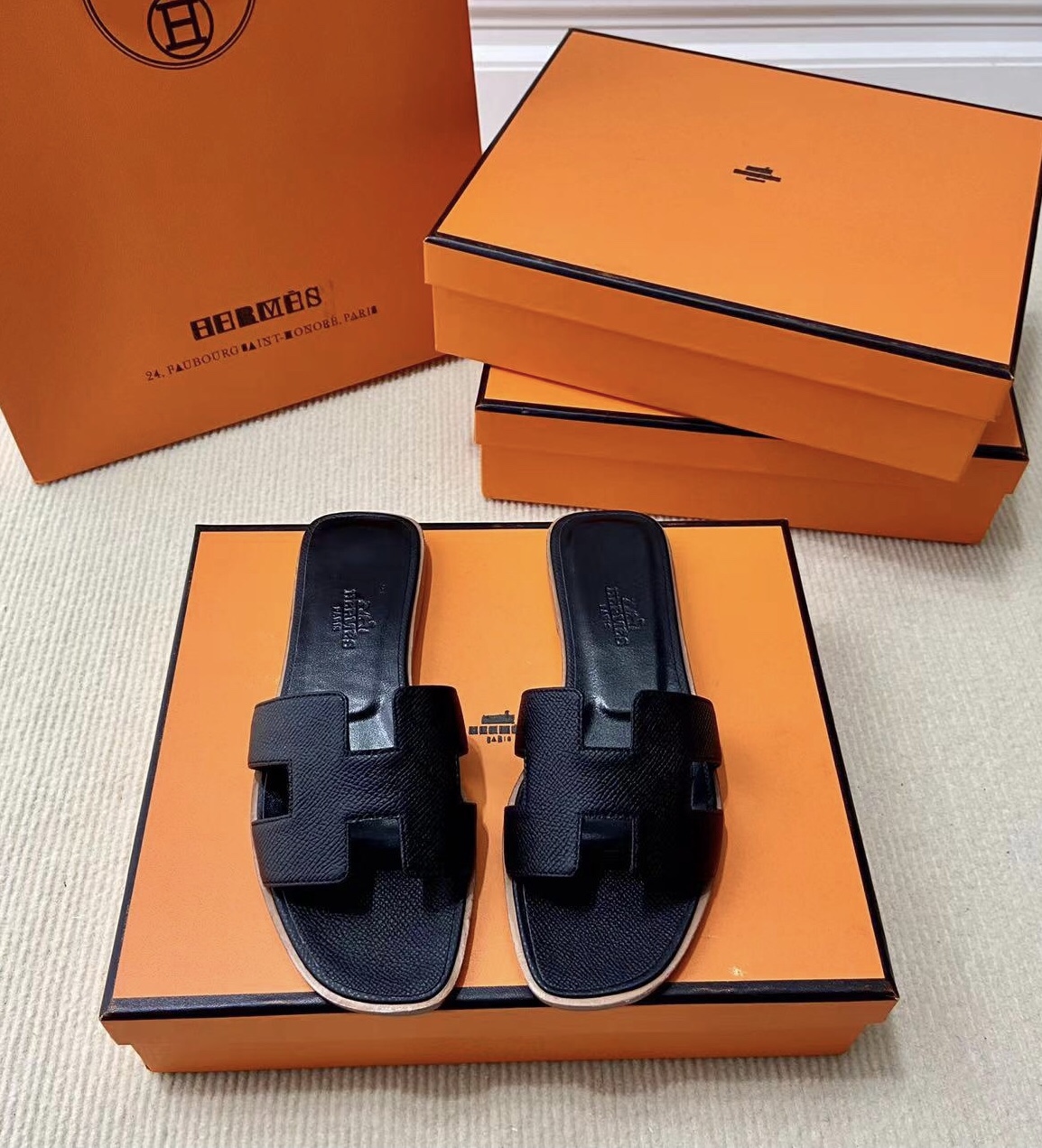 에르메스 올수공 오란 슬리퍼 샌들 앱송 68